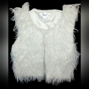 Adiktd Faux Fur Vest, White, Size Medium & XL, 100%Polyester